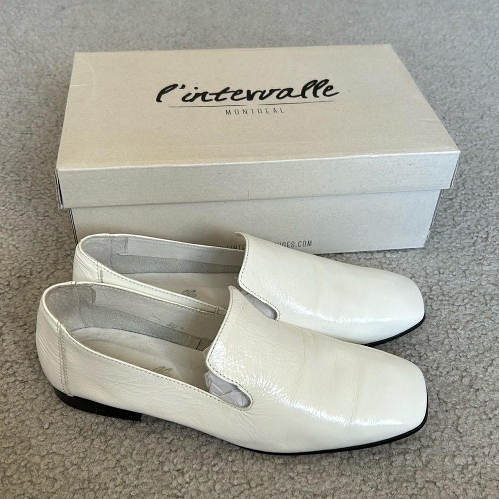 New l’Intervalle - White leather flats size 39